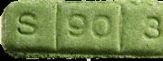 S093 pill — lab-tested sample