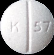 K 57 pill — lab-tested sample