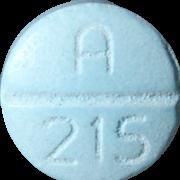 A215 pill — lab-tested sample