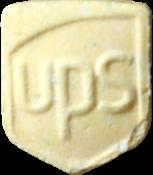 Yellow UPS pill — lab-tested sample