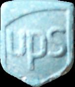 Blue UPS pill — lab-tested sample