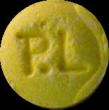 P.L. pill — lab-tested sample
