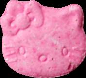 Hello Kitty pill — lab-tested sample