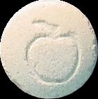 White Apple pill — lab-tested sample