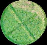 Green Question Mark pill — lab-tested sample