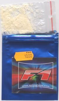 F1 (polvo Amarillo) Legal High pill — lab-tested sample