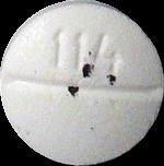 White 114 pill — lab-tested sample