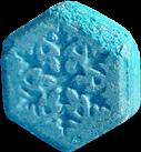 Blue Snowflake pill — lab-tested sample