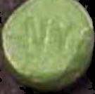 Green NY pill — lab-tested sample
