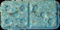 Turquoise Domino sample 3761