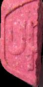Pink UPS pill — lab-tested sample