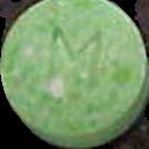 Green M pill — lab-tested sample