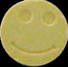 Double Stack Yellow Smiles pill — lab-tested sample