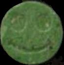 Green Smiley pill — lab-tested sample