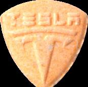 Red Tesla pill — lab-tested sample