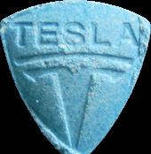 Blue Tesla sample 7122