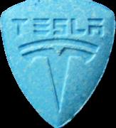 Blue Tesla sample 7637