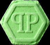 Hexagonal Molly pill — lab-tested sample