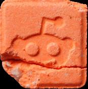 Orange Reddits pill — lab-tested sample