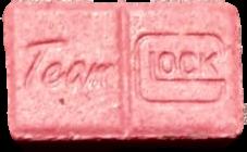 Pistola (Rosa) - MDMA 221mg (Front) sample 2020-01-30_pistola_rosa