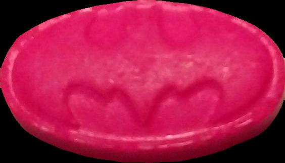 Batman (Rosa Oscuro) - 2C-B 16mg (Front) sample 2020-02-10_batman_rosaoscuro