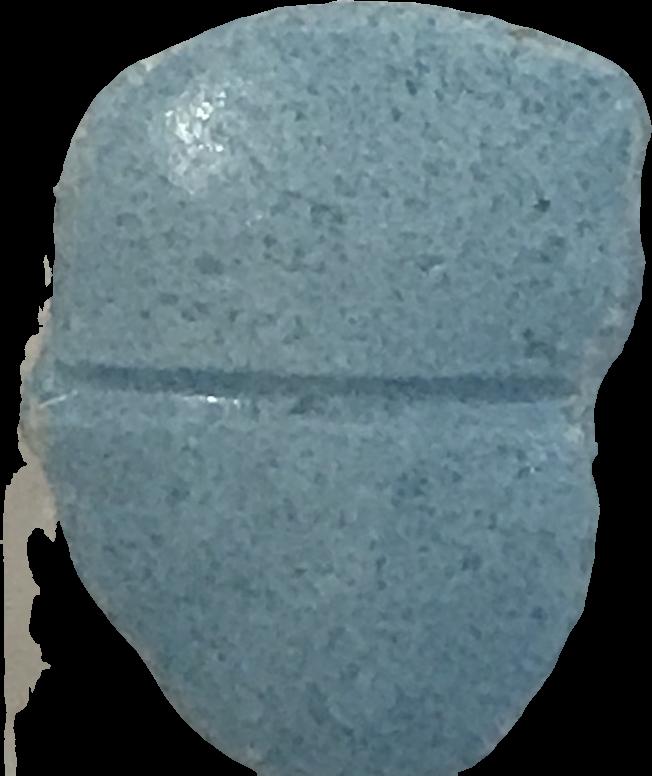 Trump (Azul) - MDMA 186mg (Front) pill — lab-tested sample