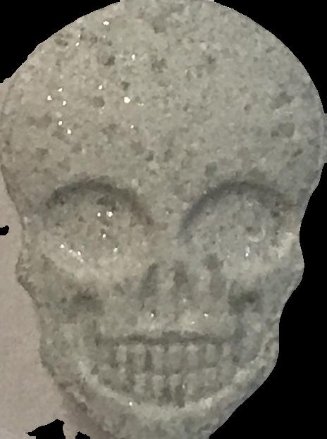Calavera (Gris) - MDMA 184mg (Front) pill — lab-tested sample