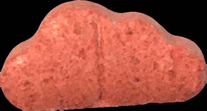 SoundCloud (Naranja) - MDMA 230mg (Front) pill — lab-tested sample