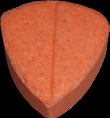 Tesla (Naranja) - MDMA 170mg (Front) pill — lab-tested sample