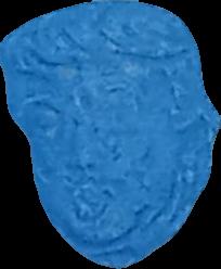 Trump (Azul) - MDMA 119mg (Front) pill — lab-tested sample