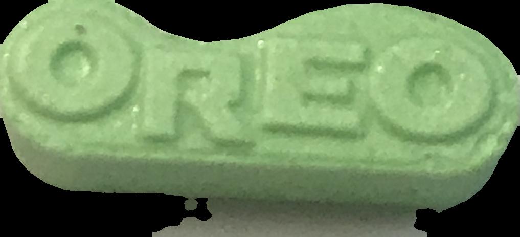 Oreo (Verde) - 2C-B 13mg (Front) sample 2021-02-09_oreo_verde