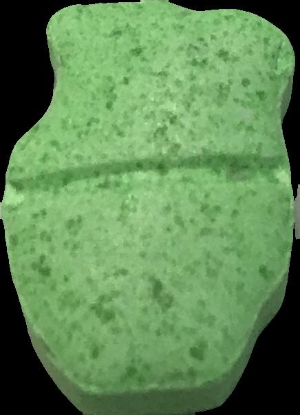 Granada (Verde) - MDMA 157mg (Front) pill — lab-tested sample
