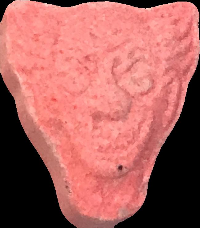 (Naranja) - MDMA 220mg (Front) pill — lab-tested sample