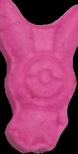 Polvo (Rosa) - 2C-B 13mg (Front) pill — lab-tested sample