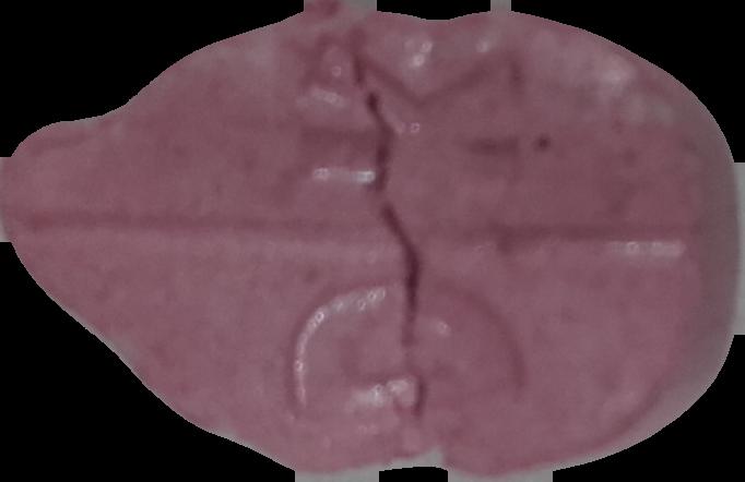 Donkey Kong (Rosa Claro) - MDMA 193mg (Front) pill — lab-tested sample