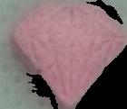 Diamante (Rosa Claro) - MDMA 161mg (Front) pill — lab-tested sample