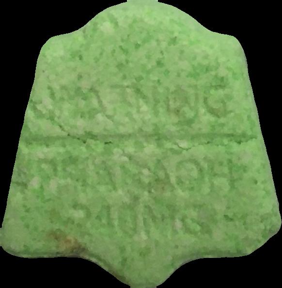 Faraón (Verde Claro) - MDMA 141mg (Front) sample 2021-09-14_faran_verdeclaro