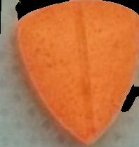 Tesla (Naranja) - MDMA 104mg (Front) pill — lab-tested sample