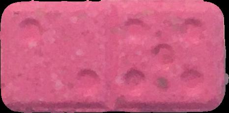 Domino (Rosa) - MDMA 176mg (Front) sample 2021-10-05_domino_rosa