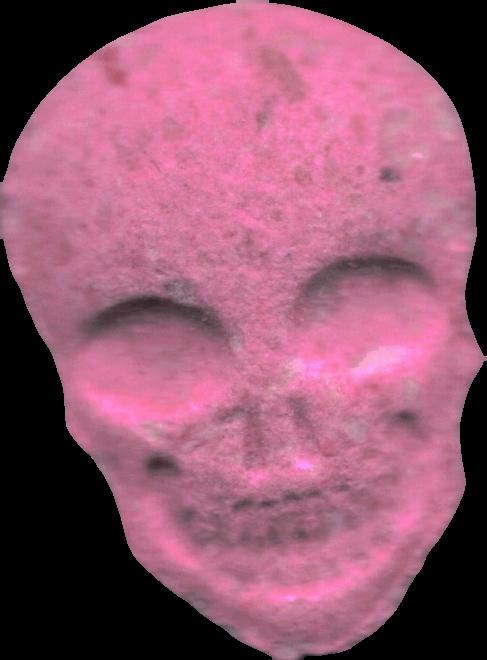 Calavera (Rosa Claro) - MDMA 155mg (Front) sample 2021-10-19_calavera_rosaclaro