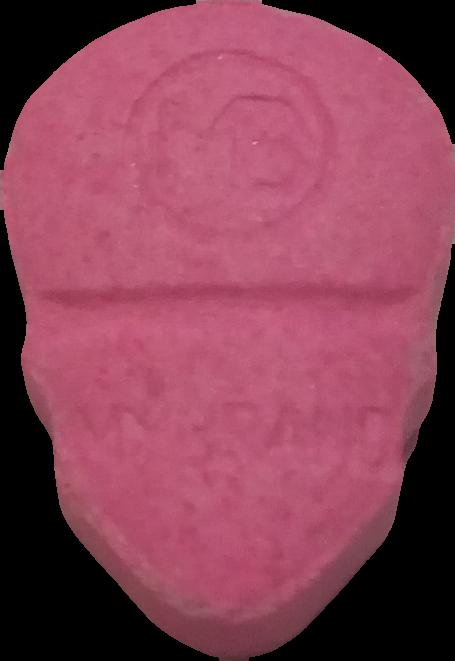 Calavera (Rosa Oscuro) - MDMA 191mg (Front) sample 2021-10-19_calavera_rosaoscuro