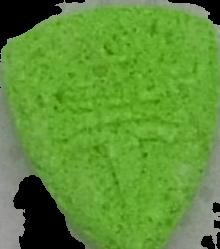 Tesla (Verde) - MDMA 106mg (Front) pill — lab-tested sample