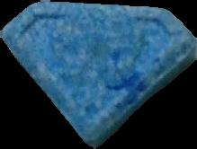 Punisher (Azul) - MDMA 158mg (Front) sample 2021-10-22_punisher_azul