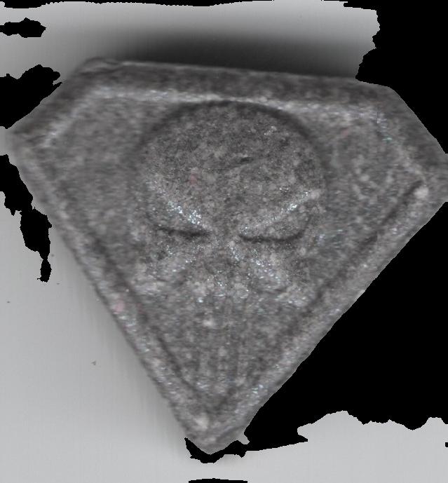 Punisher (Gris) - MDMA 169mg (Front) sample 2021-11-22_punisher_gris