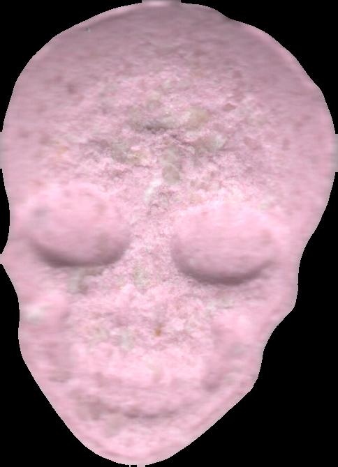 Calavera (Rosa) - MDMA 224mg (Front) sample 2021-11-23_calavera_rosa