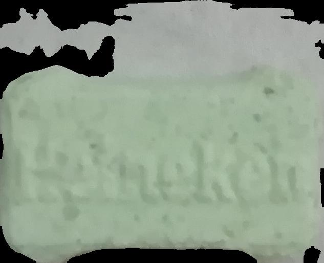 Heineken (Verde Claro) - MDMA 64mg (Front) sample 2021-12-02_heineken_verdeclaro