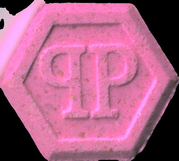 Phillip Plein (Rosa) - MDMA 145mg (Front) sample 2021-12-21_phillipplein_rosa