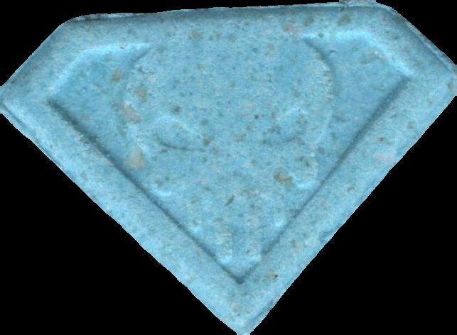 Punisher (Azul claro) - MDMA 127mg (Front) sample 2022-08-19_punisher_azulclaro