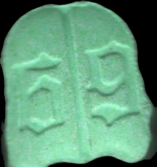 Sixty Nine/69 (Verde) (Front) pill — lab-tested sample