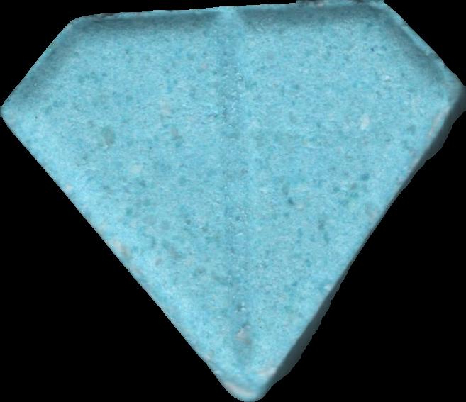 Punisher (Azul claro) - MDMA 240mg (Front) sample 2022-08-22_punisher_azulclaro